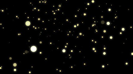 Abstract gold glitter particles falling animated on black background. Sparkling golden bokeh light confetti animation. Shining stars dust flare. Rain luxury sparkling particles overlay. 4K video - Powered by Adobe
