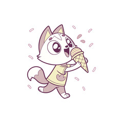 Cute Animal Character Vector for T-shirt