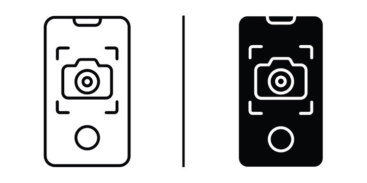 Smart Camera: An illustration showcasing a sleek smartphone with a camera application icon, inviting users to capture moments. The design conveys a sense of modernity and user-friendliness.