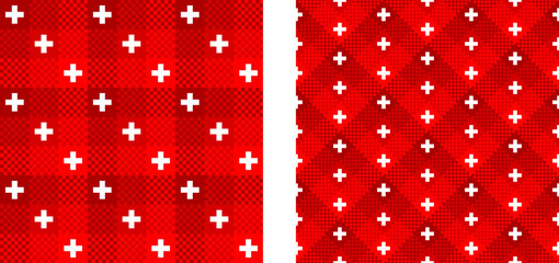 switzerland pattern set. plaid background for decoration and etc. vector illustration