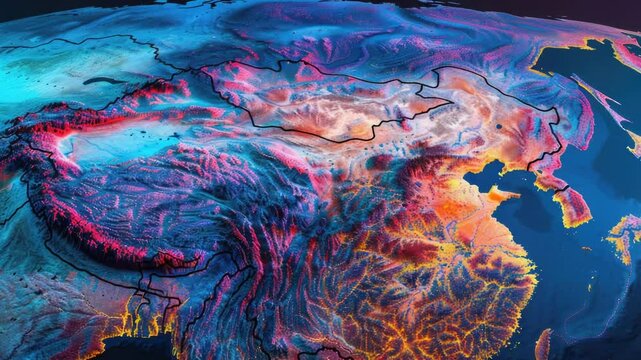 A detailed view of a world map, ideal for travel or educational purposes