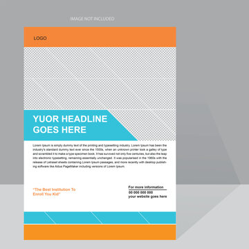 Modern and minimal educational flyer design 