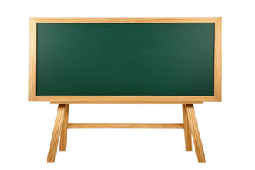 Green school chalkboard isolated on white transparent background, png element clipart. Classroom blackboard, concept for education, banner, startup, teaching 