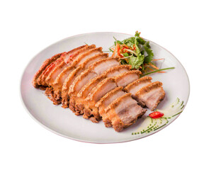 grilled pork ribs with vegetables