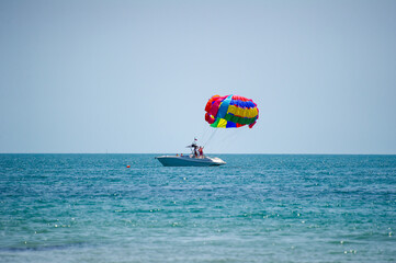 parasailing in the sea in Bulgaria