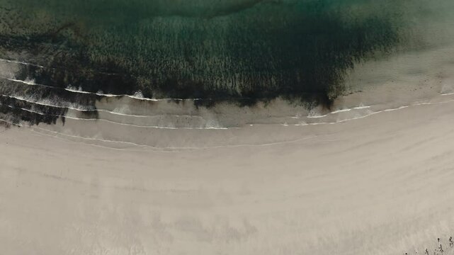 Yttersand Beach In Lofoten, Norway - Aerial Drone Shot