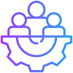 Management icon for market research, website, application, printing, document, poster design, etc