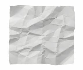 Obraz premium Wrinkled Paper Texture Background White Crumpled Sheet Design Element