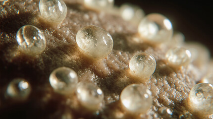  Extreme Close-Up of Glowing Mineral Crystals Forming on an Alien Surface, Captured in Macro Photography Style with Shimmering Textures, Vibrant Reflections, Atmospheric Lighting, and High Sci-Fi Eleg