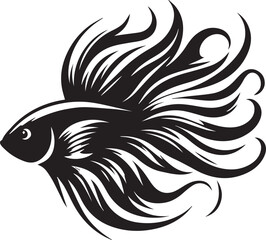Swish Fish Vector Illustration – Graceful and Lively Aquatic Character Design