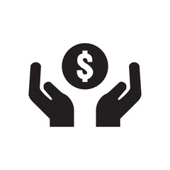 two hand holding dollar sign