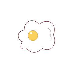 Flat Egg Icon Simple Design