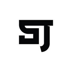 SJ monogram logo design letter text name symbol monochrome logotype alphabet character simple logo