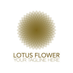 Serene Lotus Flower Mandala: Circular Floral Design Element, Peaceful Asian Art, Botanical