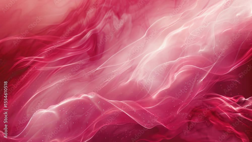 Poster close-up view of a vibrant red and white painting with intricate details