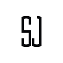 SJ monogram logo design letter text name symbol monochrome logotype alphabet character simple logo