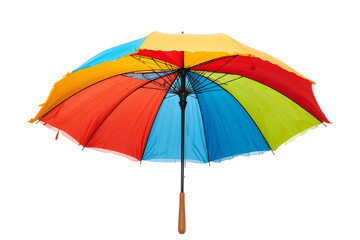 Obraz premium Colorful Rainbow Umbrella – Isolated Transparent PNG Clipart.