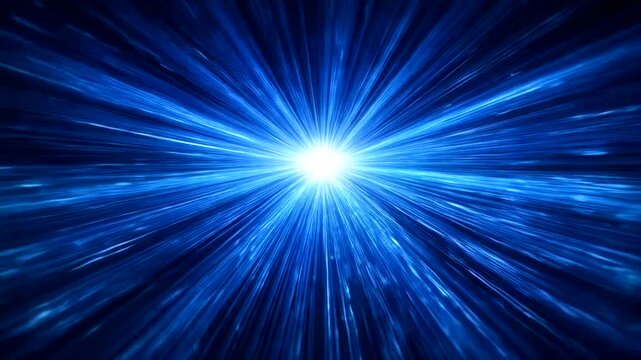 Radiant blue burst radiating outward