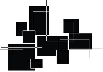 black and white interior