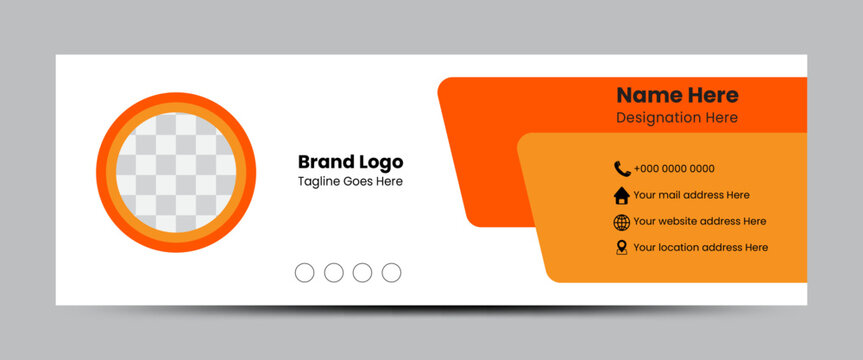 Email signature design social media template 