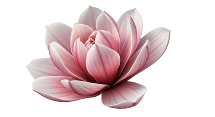 Close-up of a delicate pink magnolia blossom, digitally rendered with a focus on texture and detail. Perfect for designs needing elegance, serenity, or floral themes