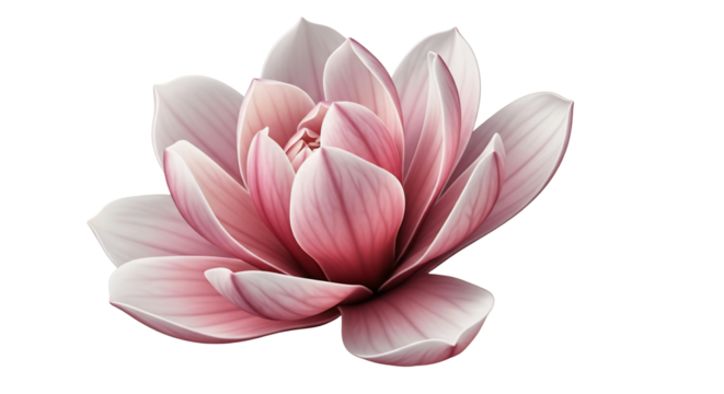 Close-up of a delicate pink magnolia blossom, digitally rendered with a focus on texture and detail. Perfect for designs needing elegance, serenity, or floral themes