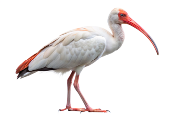  Ibis bird with a white background.
