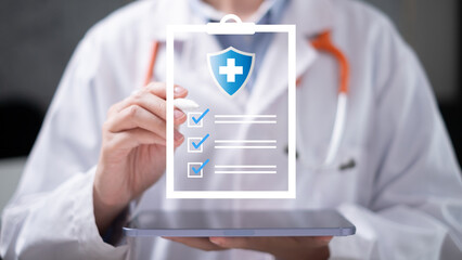 Professional medical doctor physician health insurance disease accident treatment health care...