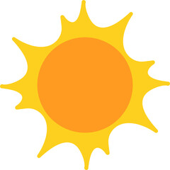 여름 복사열 태양 일러스트