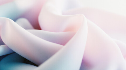  Close-Up Macro Shot of Silky Fabric Flowing Like Liquid, Featuring Soft Pastel Colors, Calming Abstract Texture, Gentle Lighting, and Depth of Field Blur in Full UHD for Wellness Visuals