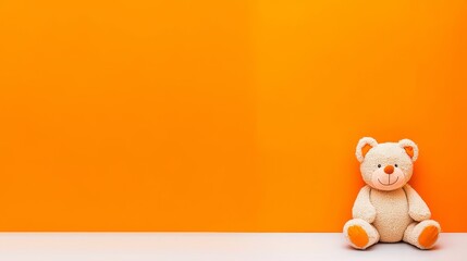 A cute teddy bear on a white background