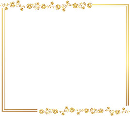 frame with leaves gold border Golden Border Warm Color Frame	
