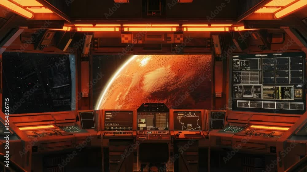 Poster a view of the earth from a space station, ideal for space and astronomy-related themes