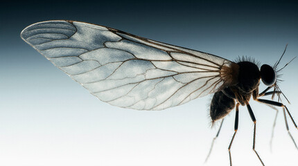  Microphotography and Close-Up of a Translucent Insect Wing Featuring Intricate Fractal Patterns, Backlit by Soft Natural Light, Showcasing Hyper-Realistic Details in a Scientific and Artistic Hybrid 
