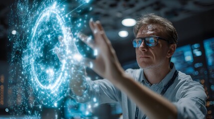 Futuristic Human-Computer Interaction with Holographic Interface