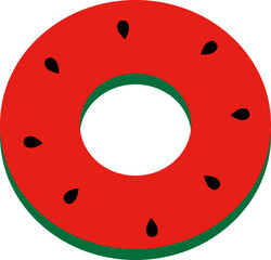 Fototapeta premium Inflatable Tube Illustration for Pool Fun