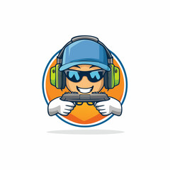 Obraz premium vector illustration of a man in a helmet