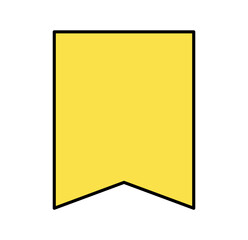 Ribbon banner. Yellow Ribbon frame or label for cards, posters, flyers, and other design projects. Vector illustration