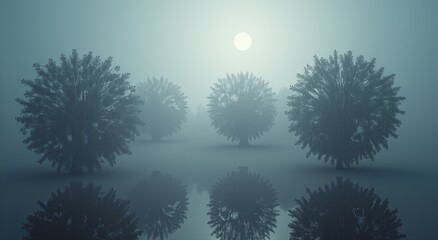 Abstract vision of a receding dark tunnel, reflective and glossy, leading to a distant light source.