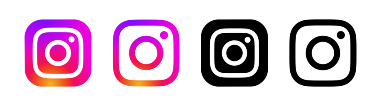 Ukraine, Kyiv - June 27, 2025. Instagram logo. Camera icon simple style. Social media sign icon. Editorial vector illustration.