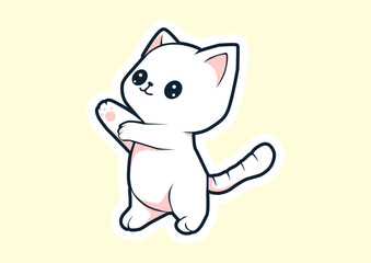 cute cat vector icon