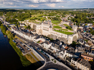 Aerial overview of Amboise castle 