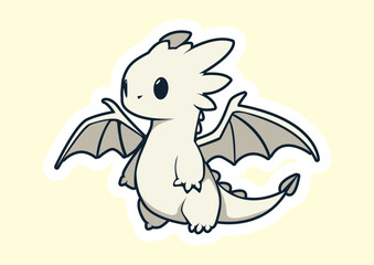 cute dragon vector icon illustration