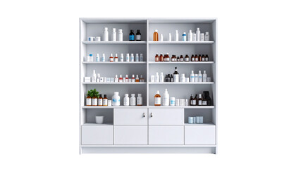 Man in a laboratory controls a digital server rack for internet data storage