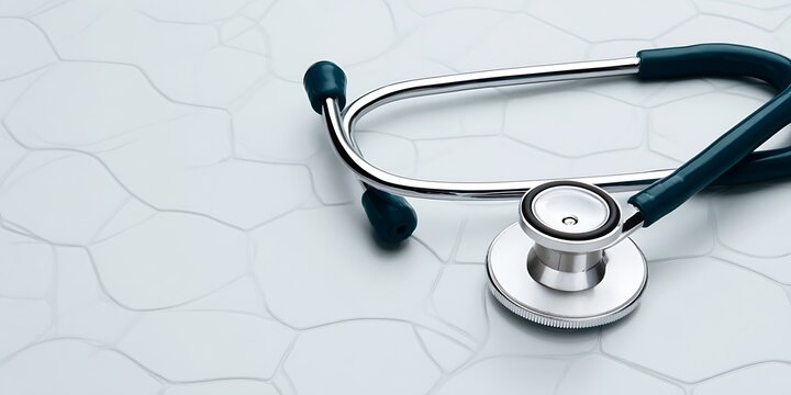 Stethoscope on a textured white surface