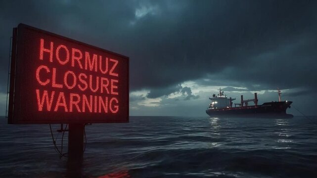 Strait of Hormuz Closure Warning at Sea