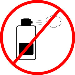 Symbol prohibiting vandalism using spray paint