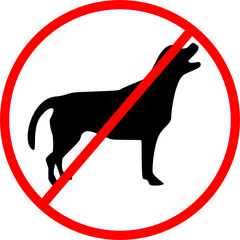 symbol prohibiting bringing animals or prohibiting having animals in a red line circle