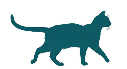 Isolated Cat Silhouette
