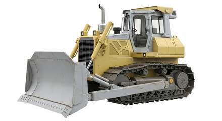 Isolated Yellow Bulldozer